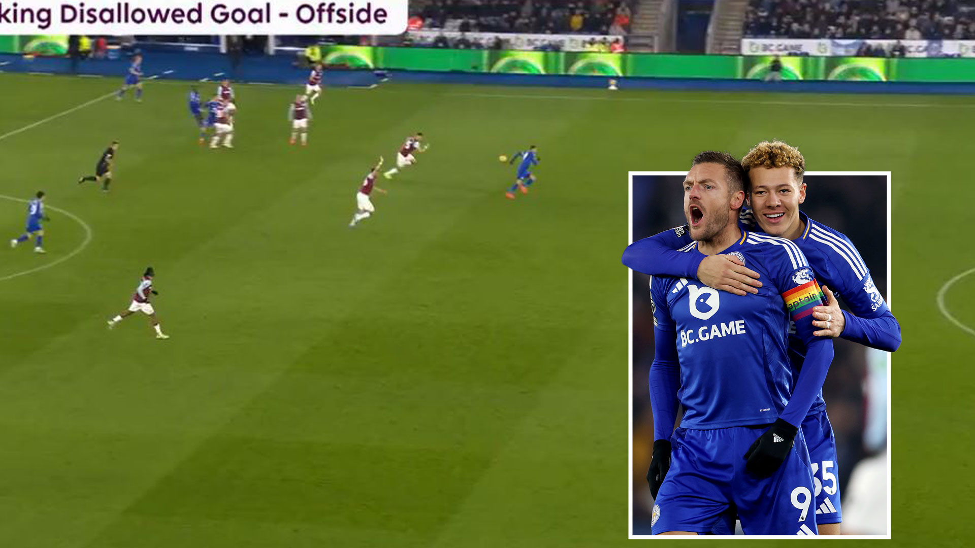 West Ham players SLAMMED for defending as if Jamie Vardy was offside only for VAR to declare Leicester goal onside