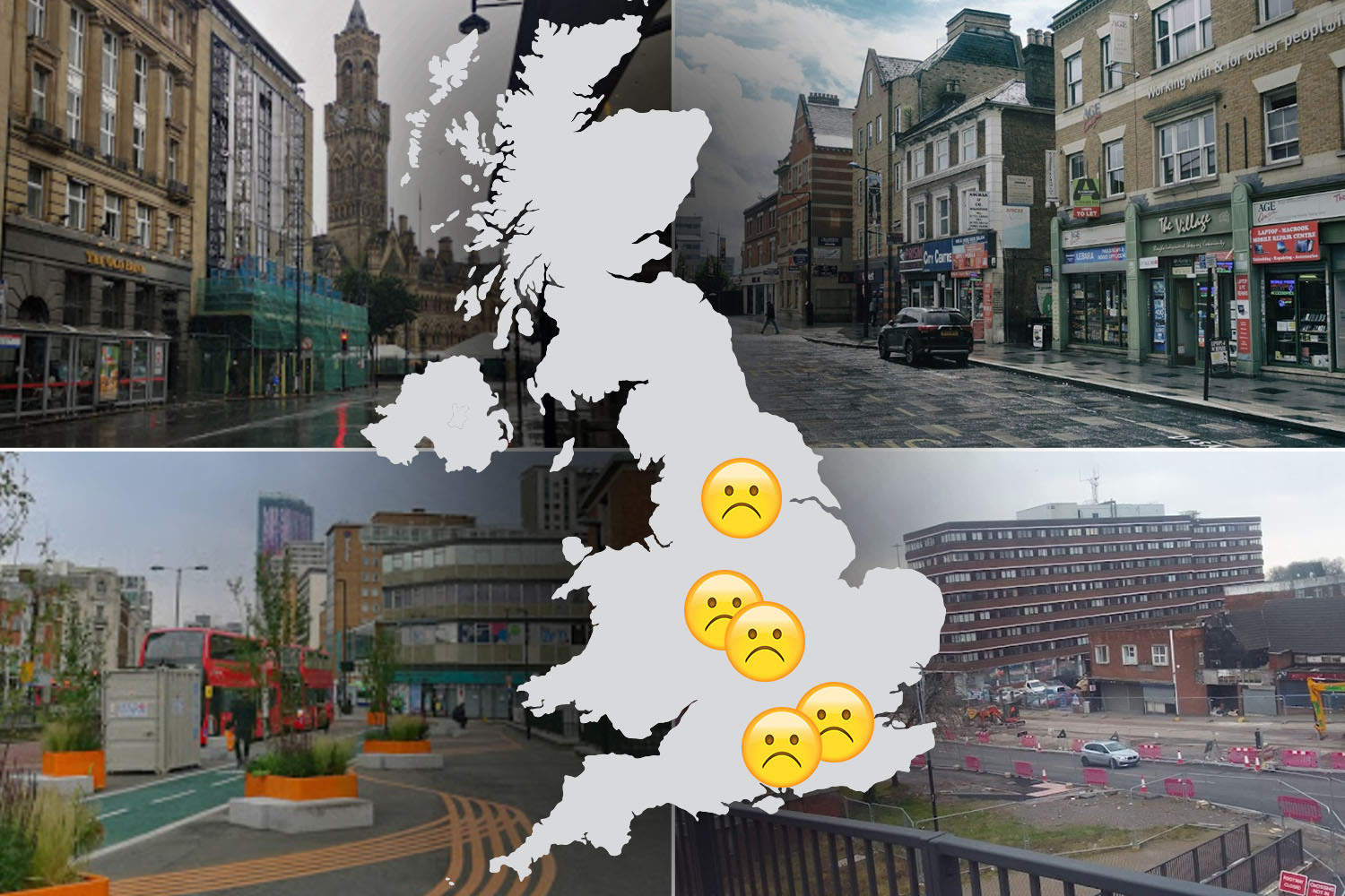 Map reveals Britain's most miserable places to live in grim new shortlist - how gloomy is your hometown?