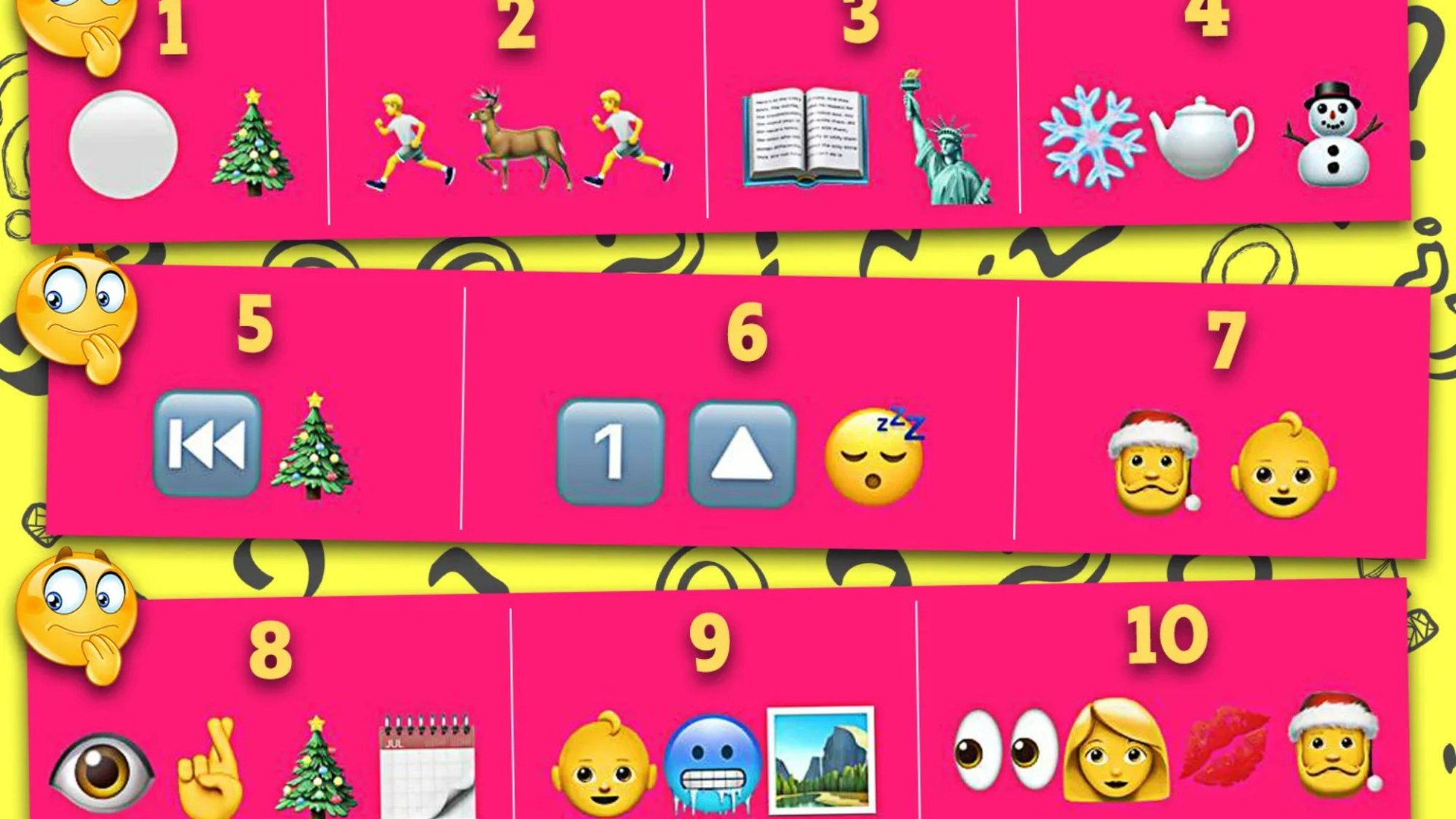 Can you name all 10 Christmas tunes in less than 90 seconds and beat the record in this brainteaser emoji quiz?