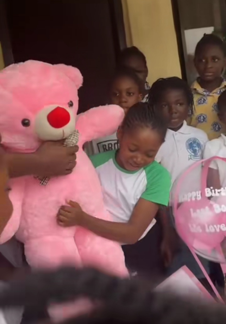 Man storms junior sister's school with friends to surprise her on birthday