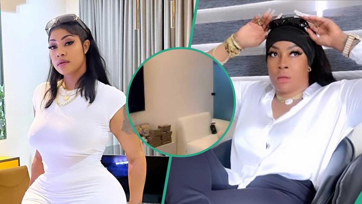 Angela Okorie Flaunts Bundles of Cash as She Laments About Stolen Phone: “Heaven Will Judge You”