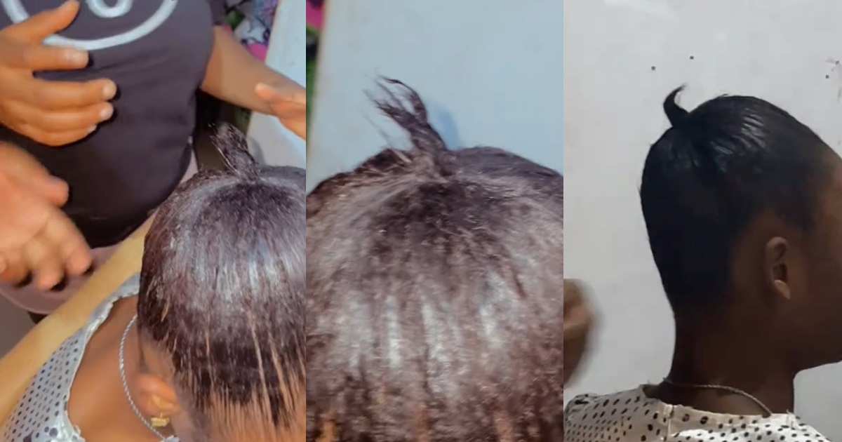 "The grip no be here" – Lady's unusual hair texture stúns hairstylist (WATCH)