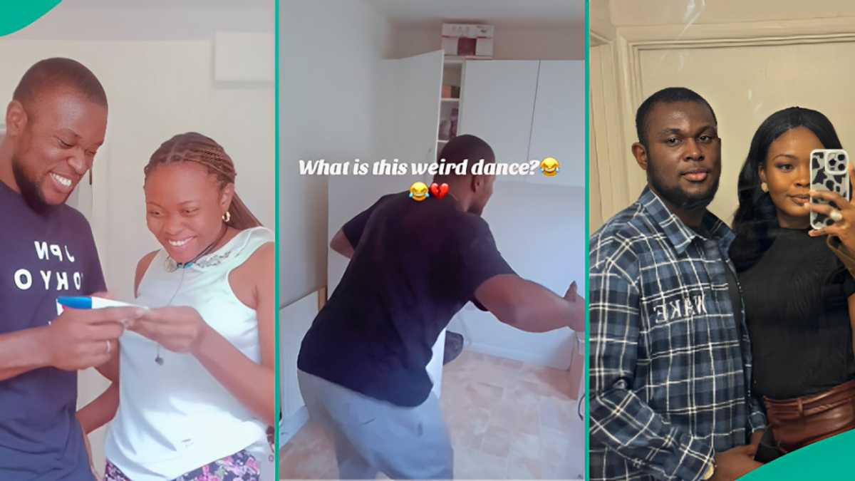 Lady Shares How She Announced Her Pregnancy to Her Husband, He Dances in Lovely Video