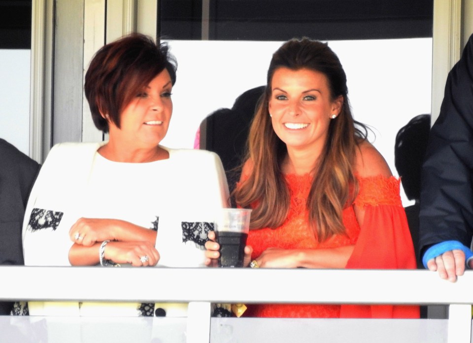 Coleen and her mum enjoying a day out at Aintree