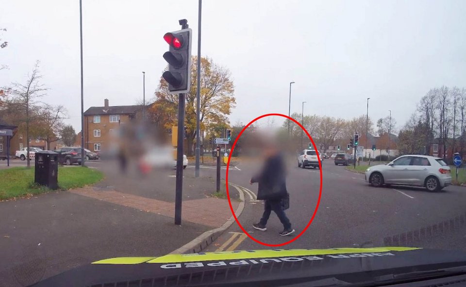 The victim had just walked over a pedestrian crossing