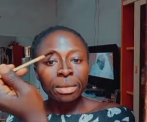 Lady gets social media talking as she transforms her face into Tinubu’s with makeup