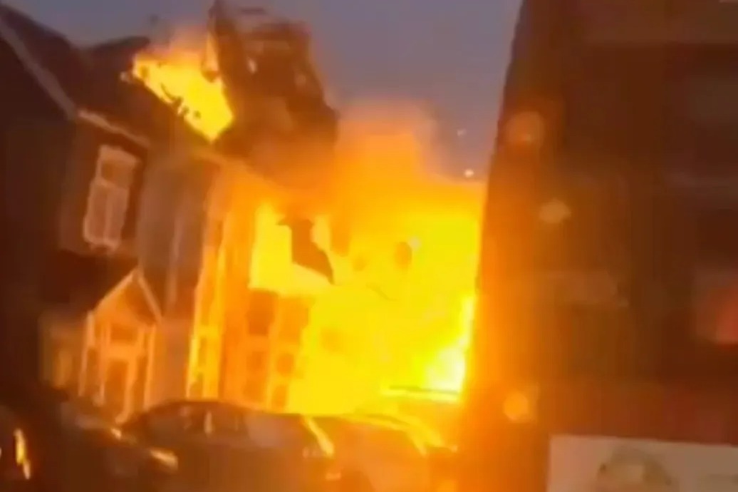 Moment terraced house in Ilford is blown to bits in HUGE explosion – as 60 firefighters battle to put out blaze – The Scottish Sun