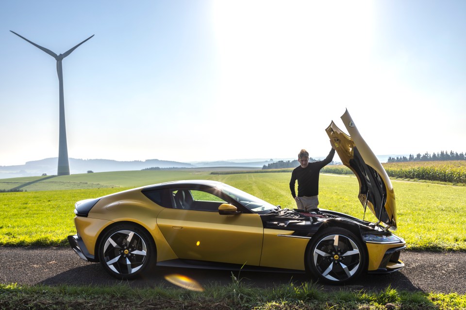 The bonnet bulges like Santa’s sack because it houses a blockbuster 6.5-litre naturally-aspirated V12 that thumps out 830 horses and revs to 9,500rpm