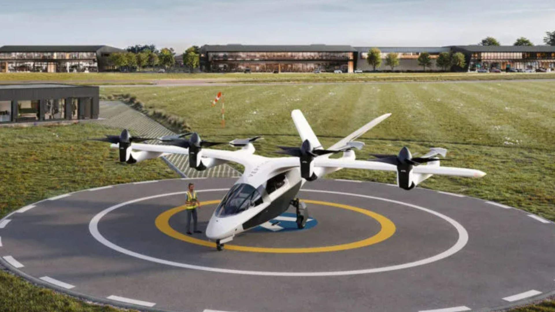 Inside Britain’s first flying taxi AIRPORT - to host air-born cab ‘as quiet as fridge’ which will cut 90-min trips to 15