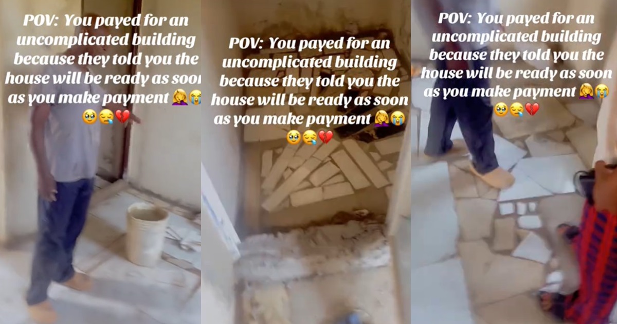 Drama as Woman F@lls Vict!m to Decɘptive House Agent, Pays for Uncompleted Building (VIDEO)