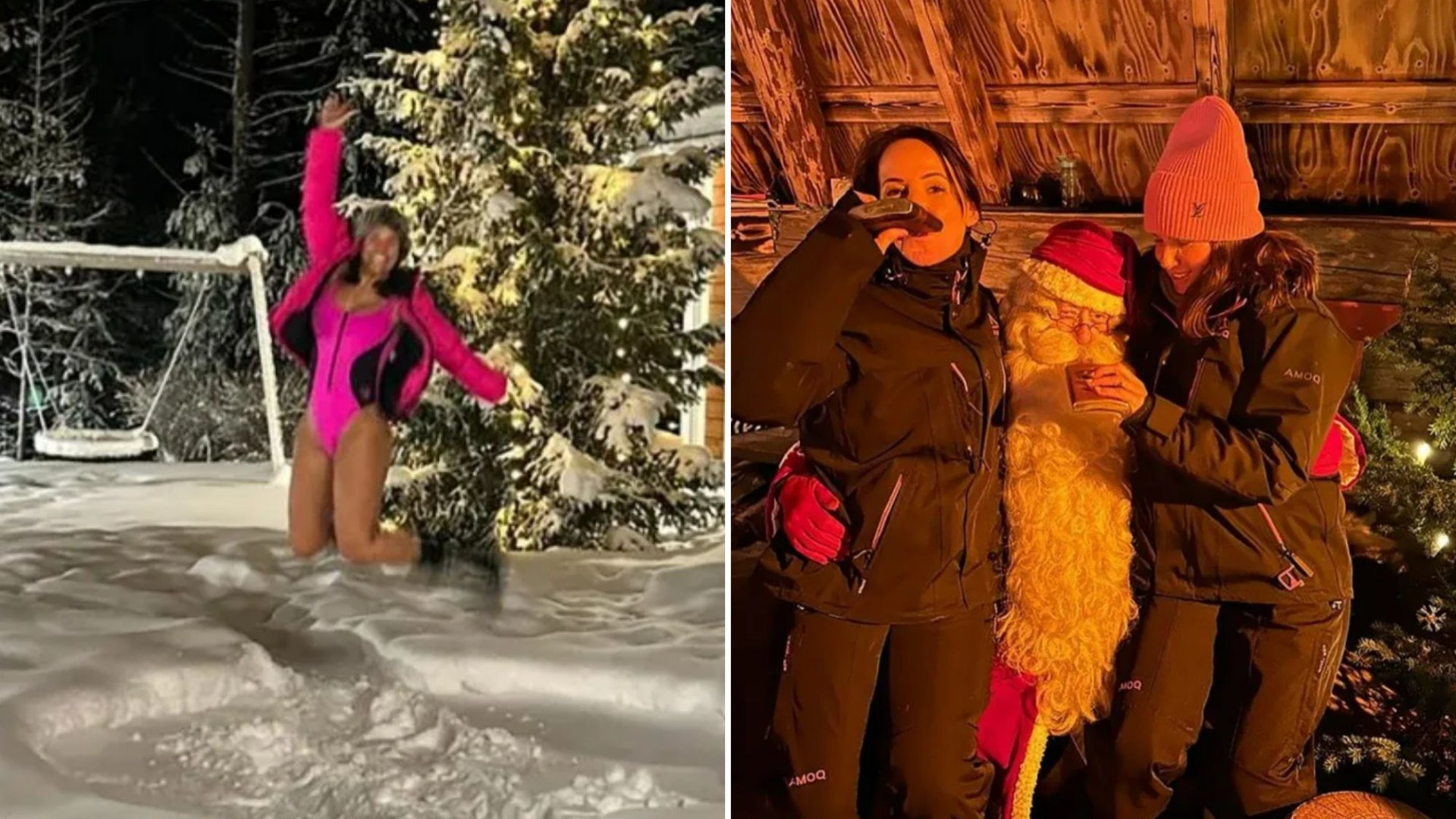 Inside Rebekah Vardy's incredible Lapland family holiday as she strips down to Barbie pink leotard in the snow