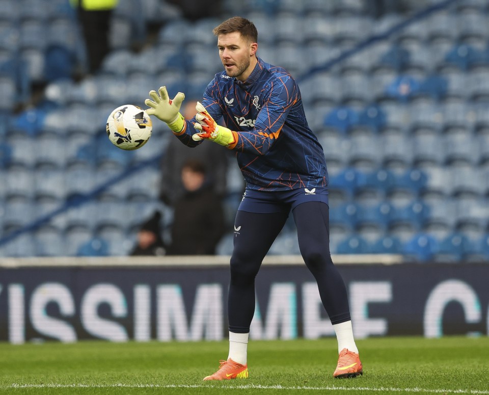 Jack Butland took part in the warm-up but was pulled out shortly afterwards