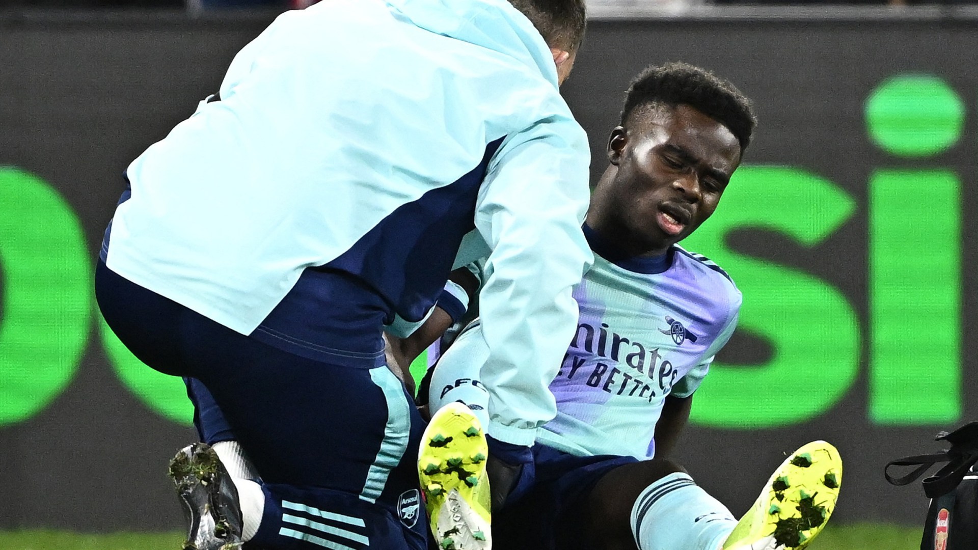 Major Arsenal blow as Bukayo Saka sidelined for 'many weeks' after being forced off with injury