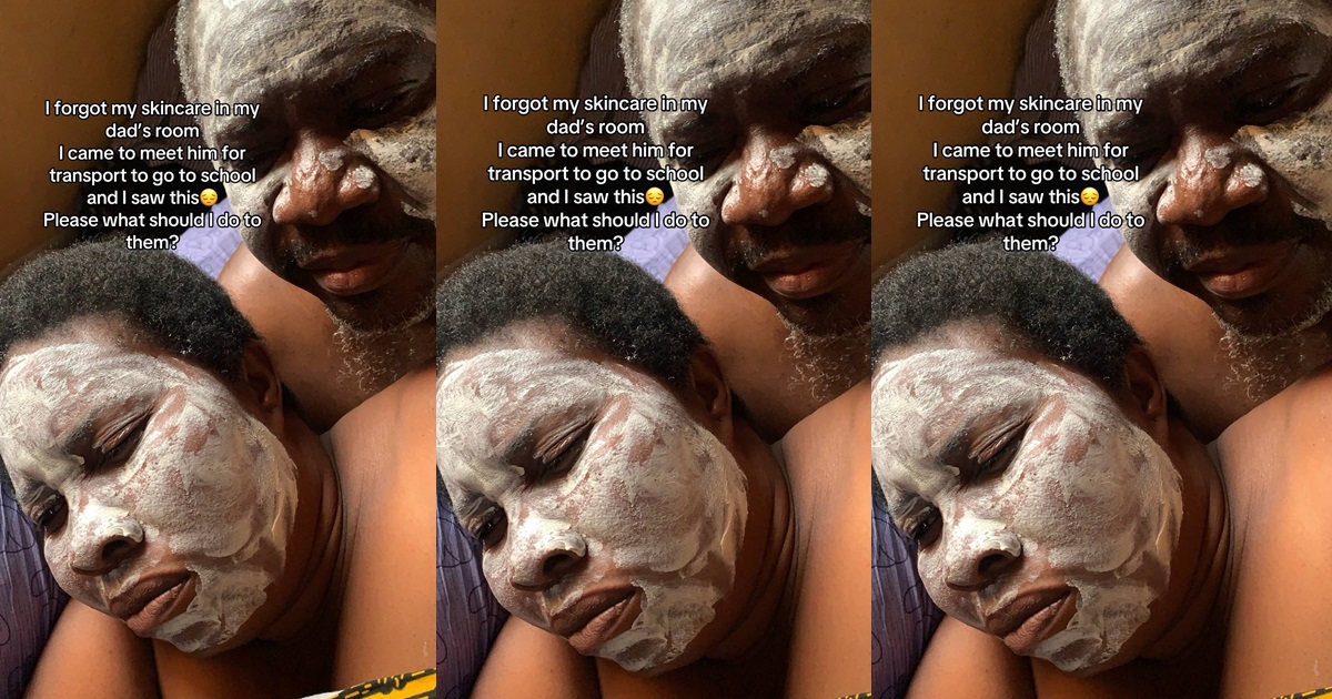 Lady stúnned after discovering her parents applied her skincare products (IMAGES)