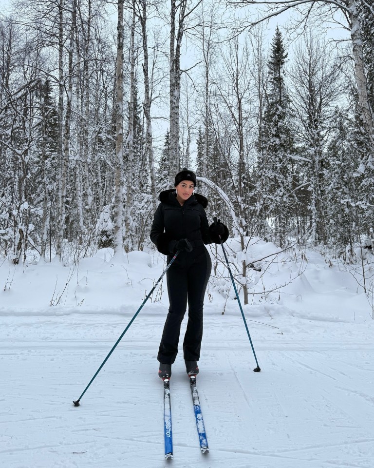 Georgina Rodriguez shared a snap of herself skiing