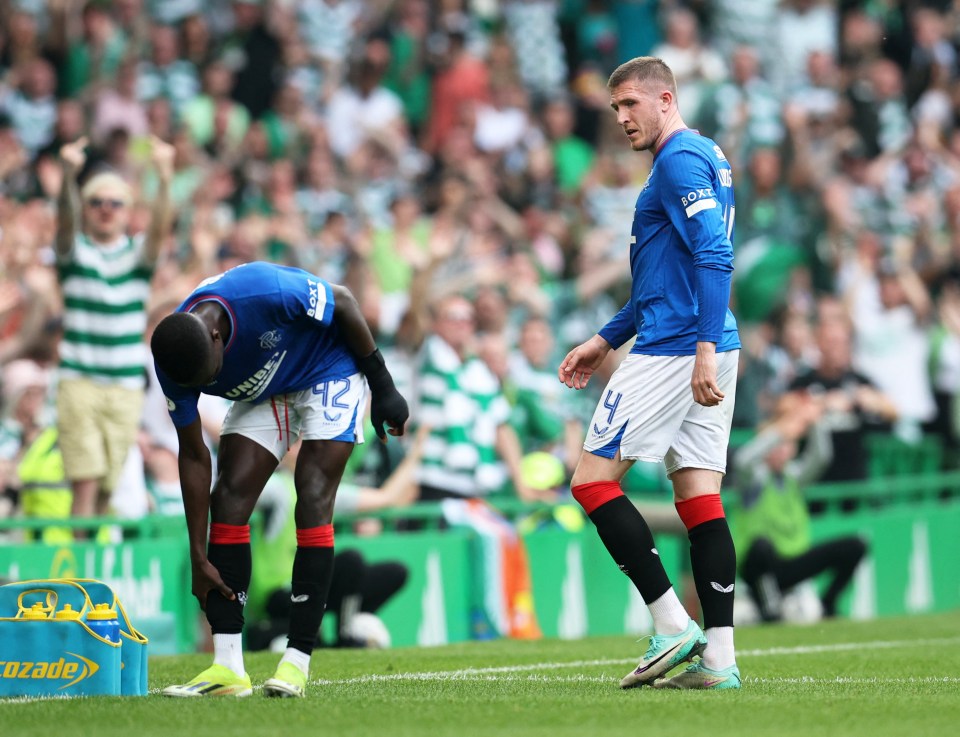 He was sent off on his last Rangers league appearance