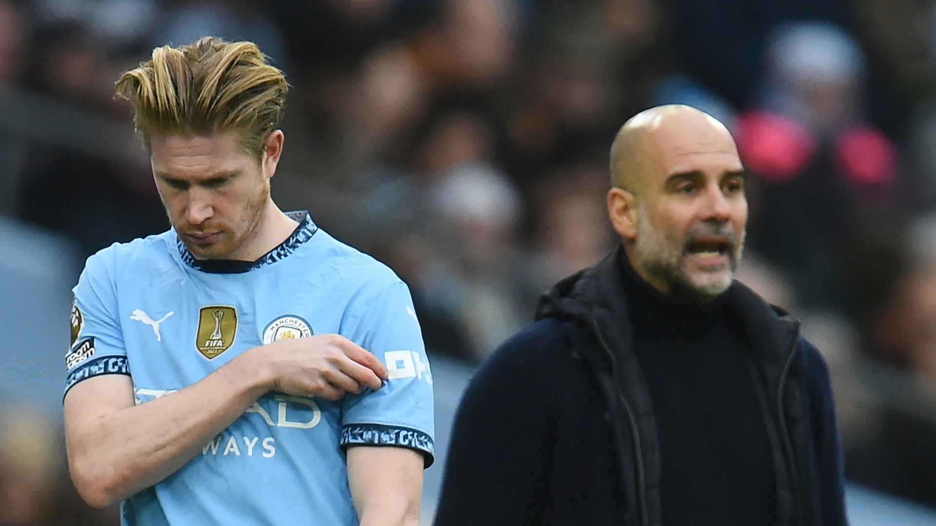 'Pep sort of went towards him, but it was very acrimonious' - De Bruyne's reaction at end of Man City draw spotted