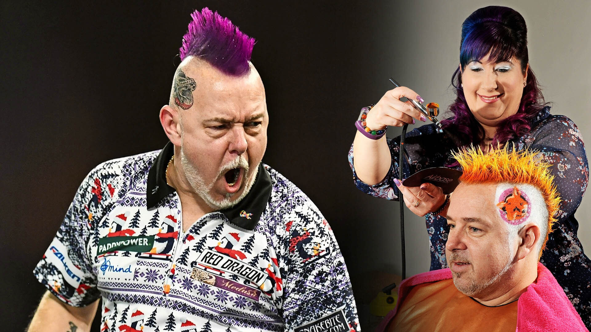 World Darts Championship star Peter Wright's famous mohawk is sculpted by his wife - who gives him £200-per-week wage