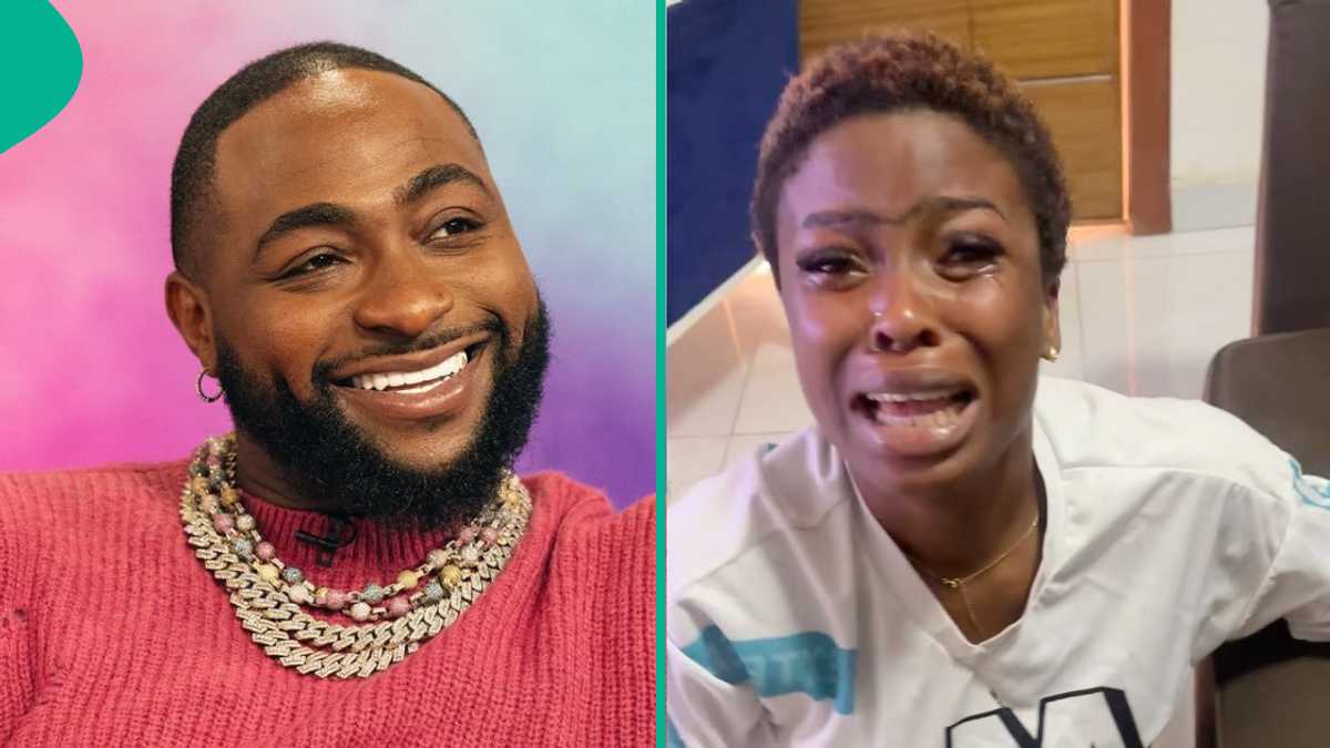 Davido: Nigerian Lady Breaks Down, Cries Uncontrollably After OBO Followed Her on Instagram