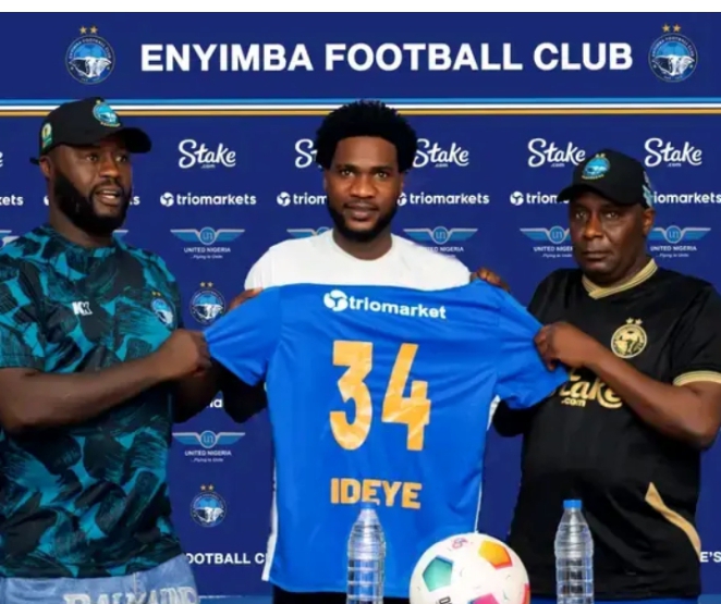 Enyimba Unveil Ex-Super Eagles Striker Ideye