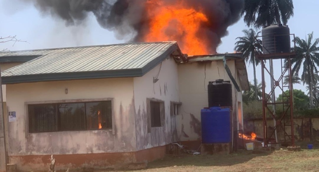 Fire Guts INEC Office In Delta