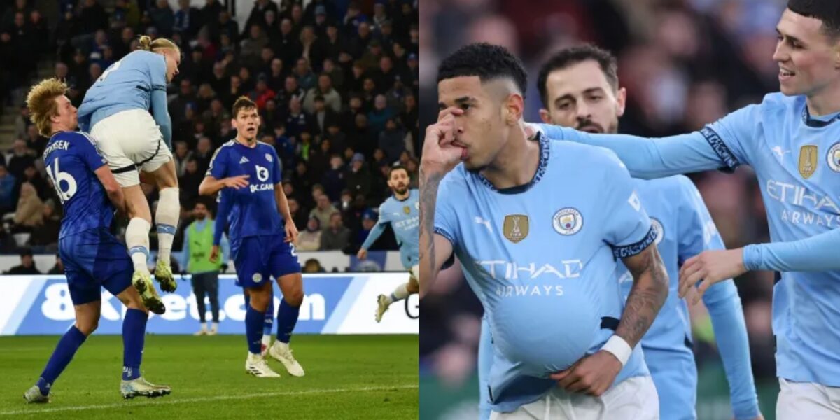 Leicester 0-2 Man City: Haaland scores as Manchester City end winless run