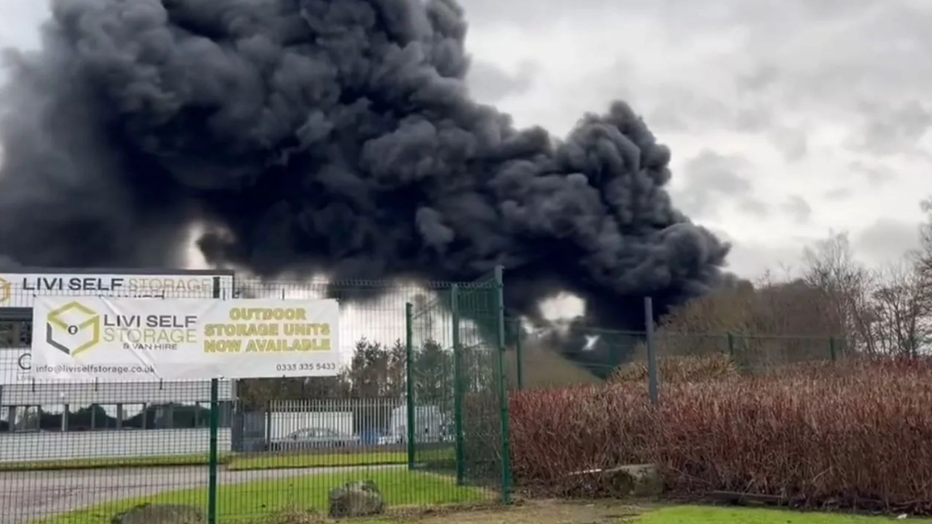 Huge fire erupts at Livingston industrial estate as emergency crews race to scene