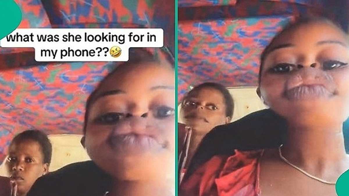 Lady Deals With Nosy Bus Passenger Who Kept On Snooping at Her Phone, Funny Video Trends