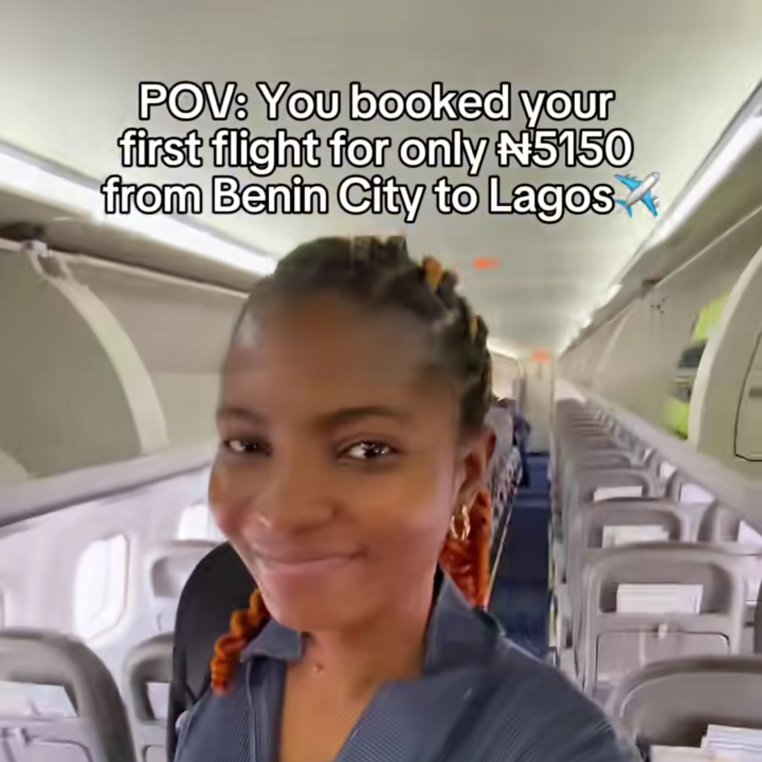 Lady goes viral for booking a ₦5,150 flight from Benin to Lagos