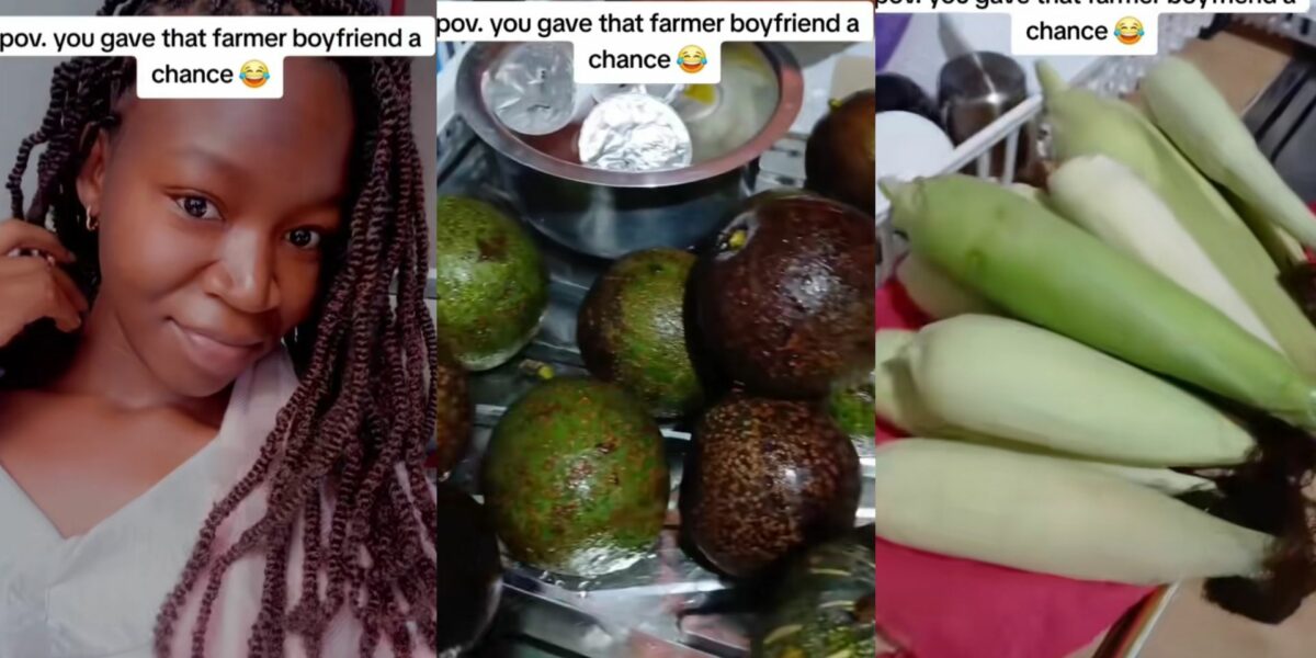 Lady shows off gifts since she began dating a farmer