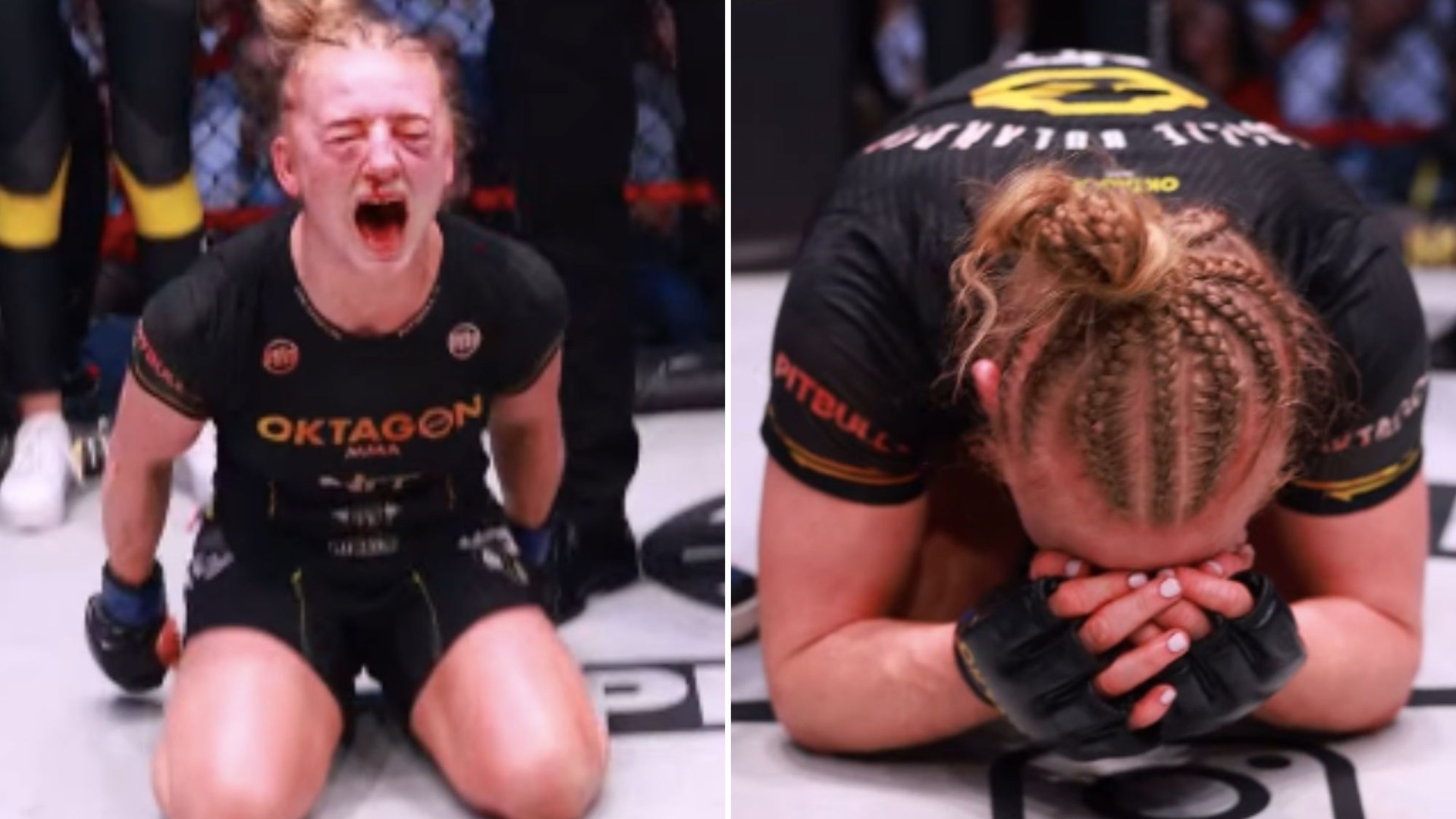 MMA star breaks down in tears after winning world title… despite sport being ILLEGAL in her country