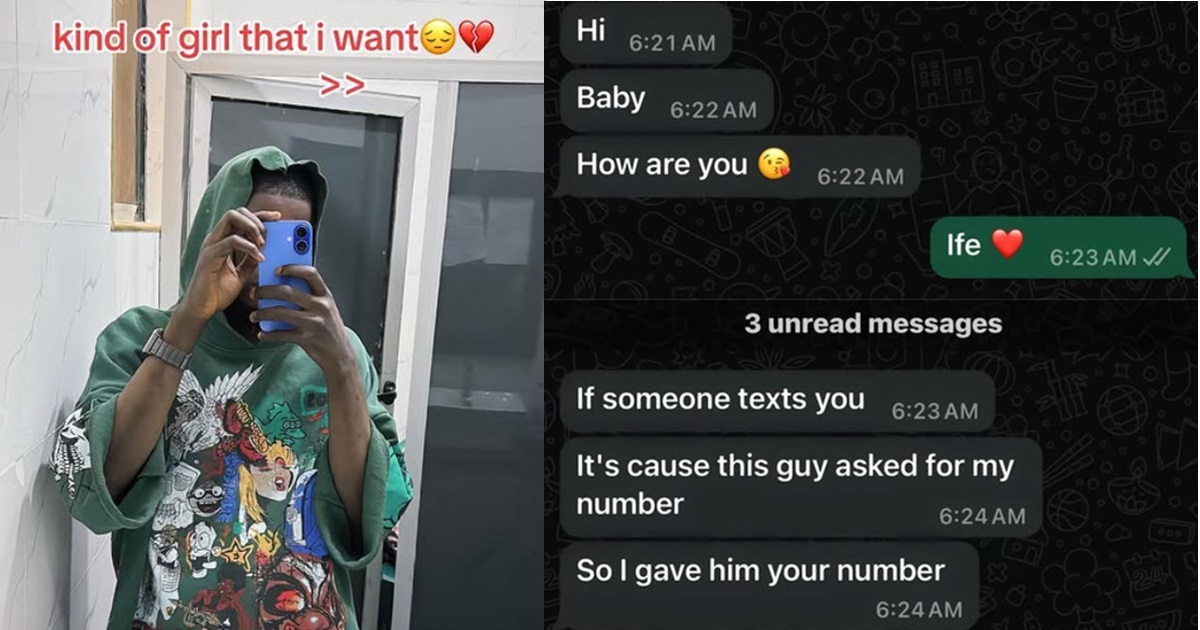 Man's heart mǝlts as girlfriend gives his number instead of hers to her persistent toaster (VIDEO)