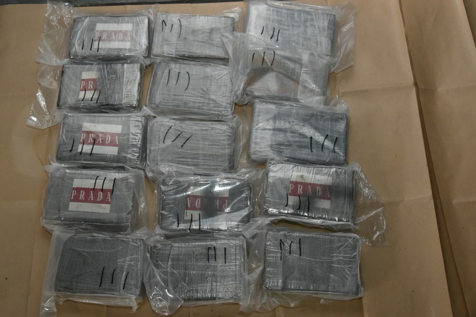 Packs of narcotics seized by the NCA officers