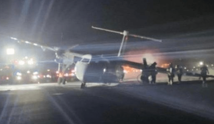 Moment plane spits flames in ANOTHER horror landing as two more aircraft malfunction on same night as South Korea crash – The Scottish Sun