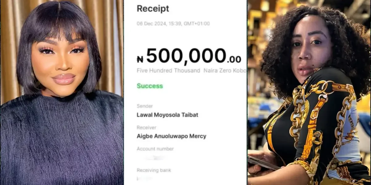 Moyo Lawal supports Mercy Aigbe with N500k after fire tragedy