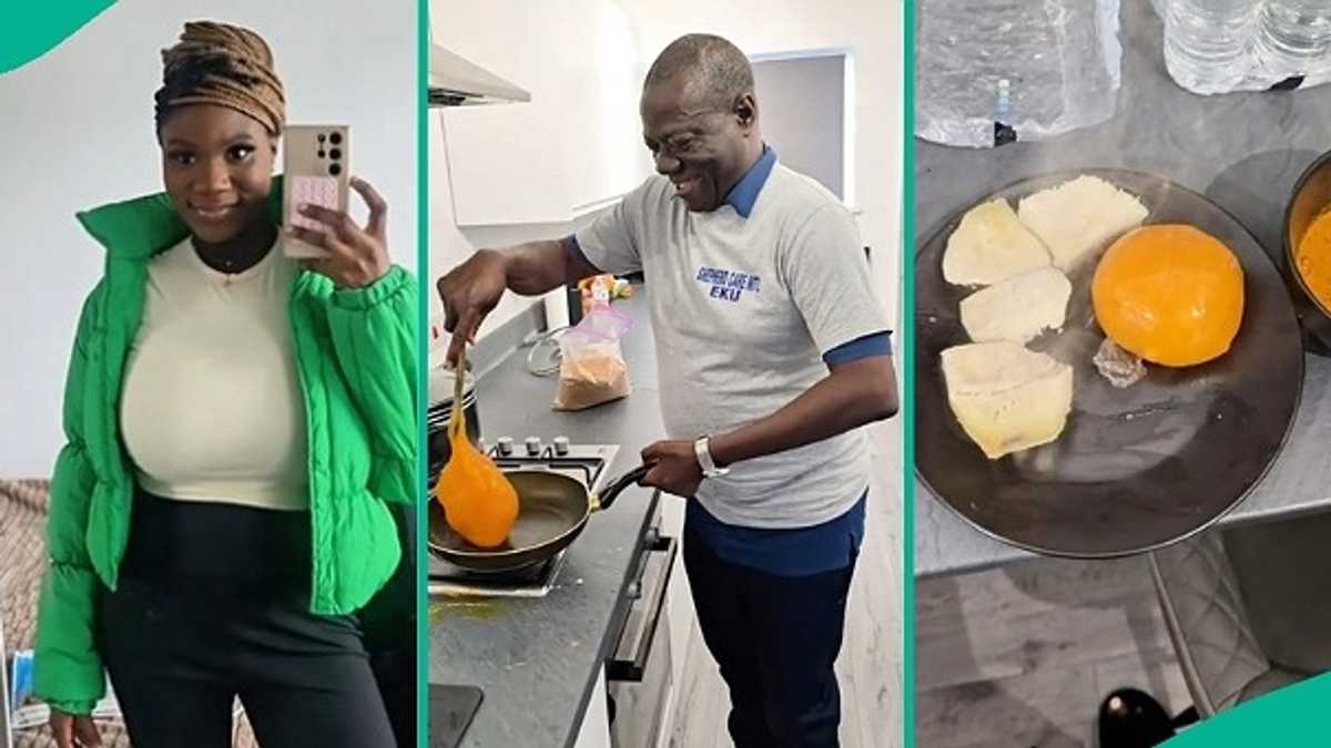 Nigerian Dad Enters Kitchen to Cook Assorted Meals for Daughter Who Gave Birth, Video Trends