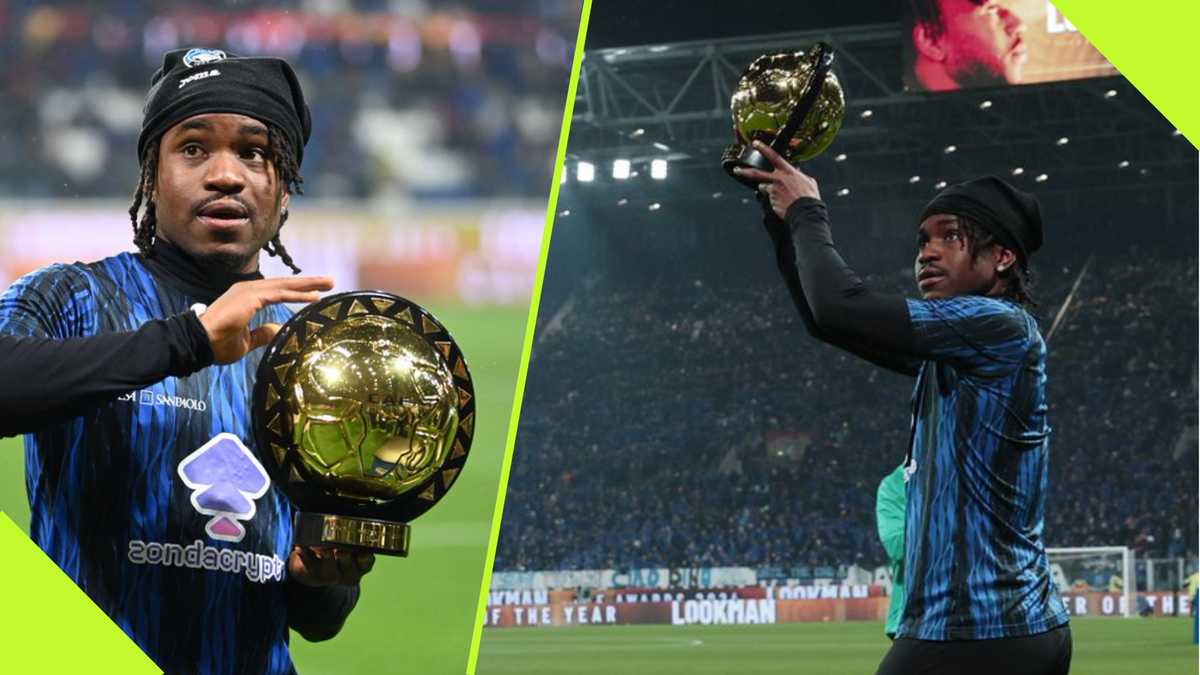 Proud Moment As Ademola Lookman Parades His CAF POTY Award in Front of Atalanta Fans