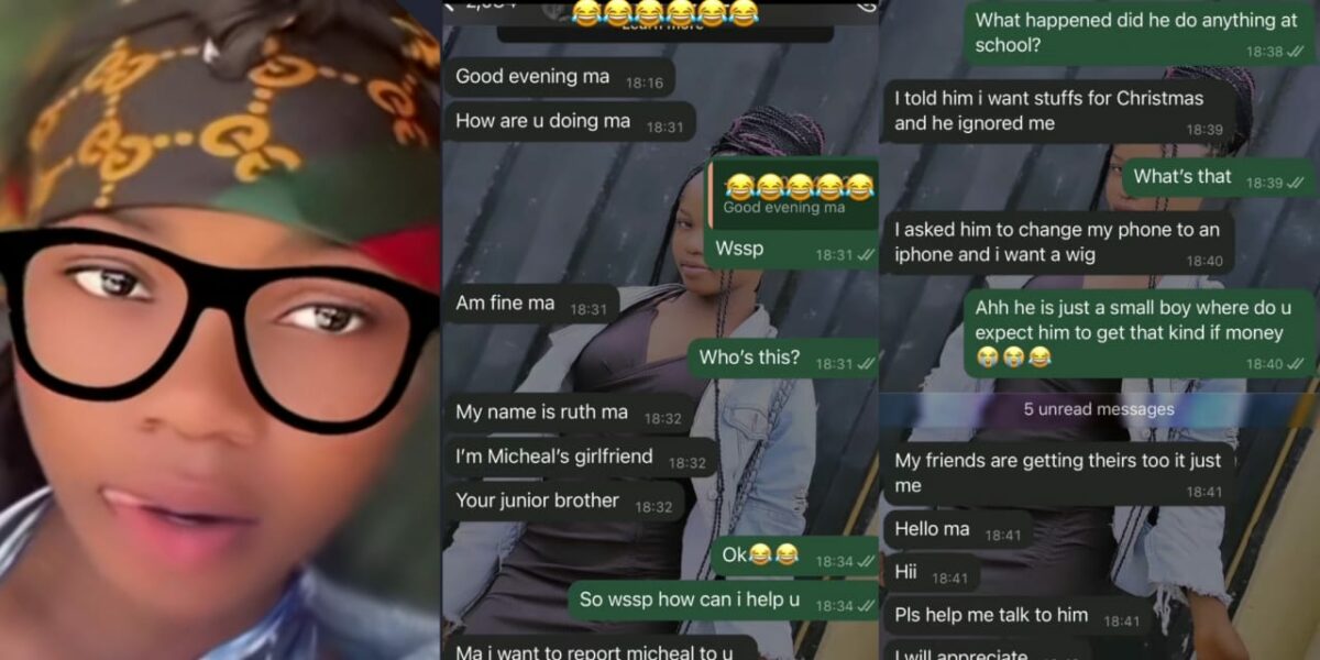 Sister reveals 15-year-old brother's girlfriend's complaints in shocking WhatsApp chat