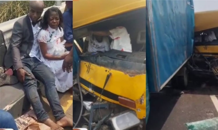 Tragedy As Newlywed Couple, 16 Others Injured In Third Mainland Bridge Accident