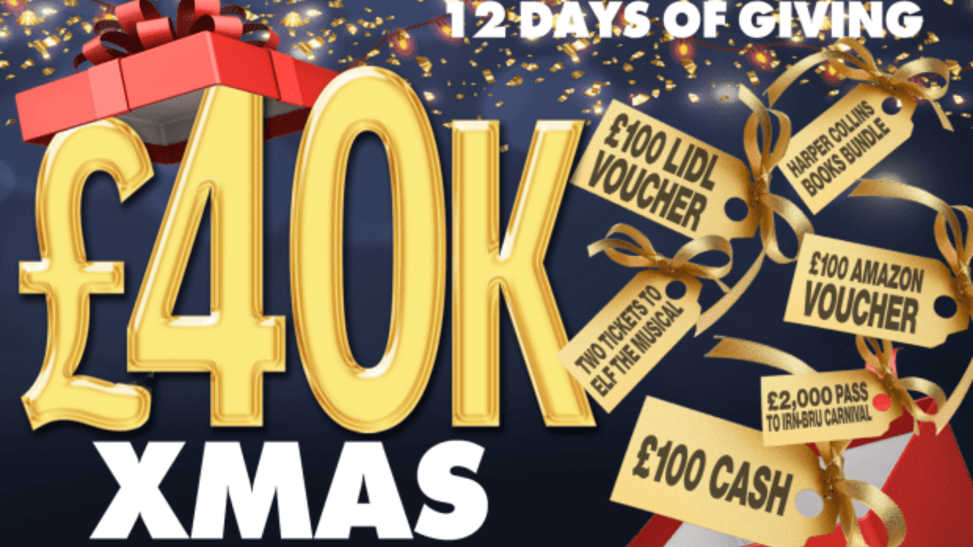 We have £40K worth of prizes to give away - from Elf Hydro tickets to wad of cash