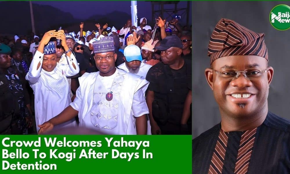 Massive Crowd Welcomes Yahaya Bello After Days In Detention