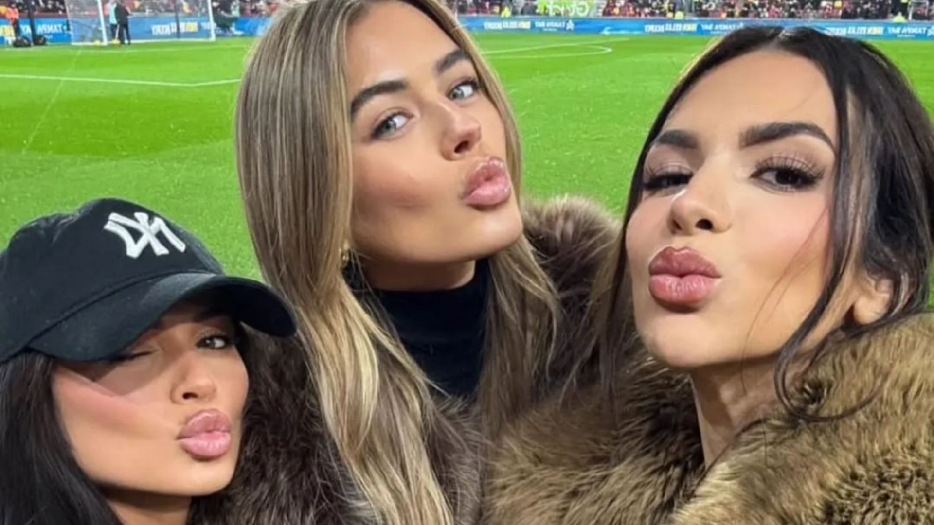 Pregnant Arabella Chi poses with Love Island's Ekin-Su and Olivia amid rumours they've signed up for All Stars