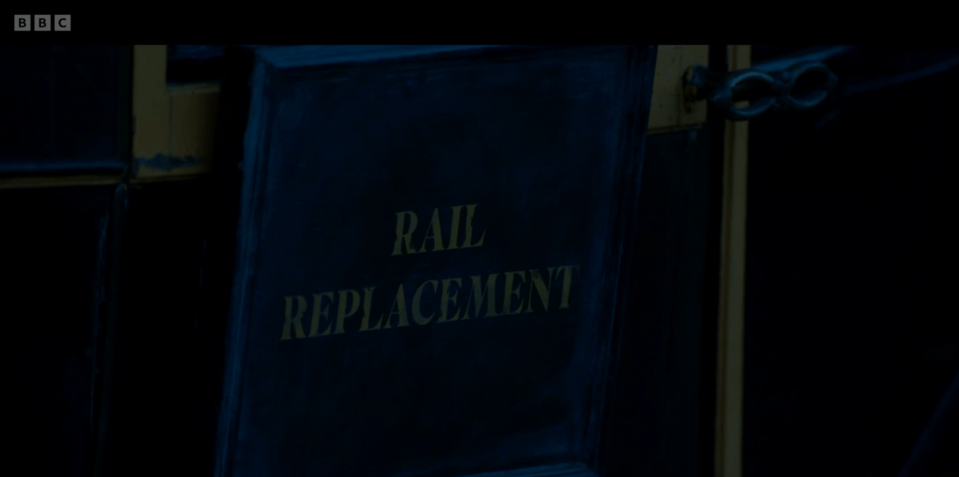 The biggest clue was the sign 'rail replacement'