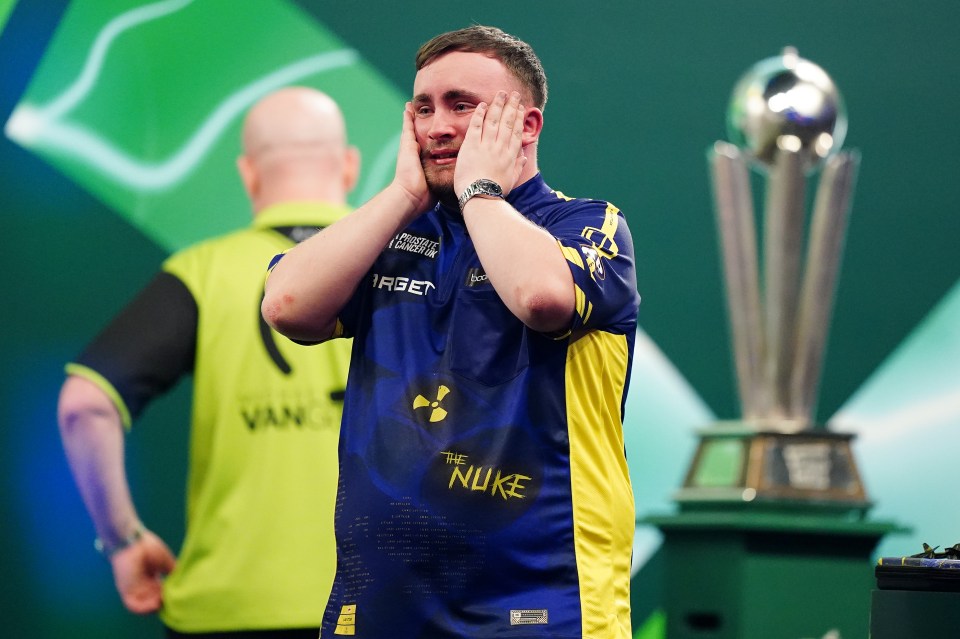 LIttler strugglers to fight back the tears after his record breaking win