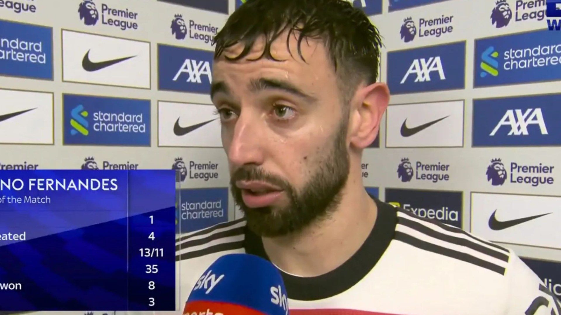 'Tears in my eyes' - Bruno Fernandes' post-match interview shows Man Utd star's true colours after Liverpool draw