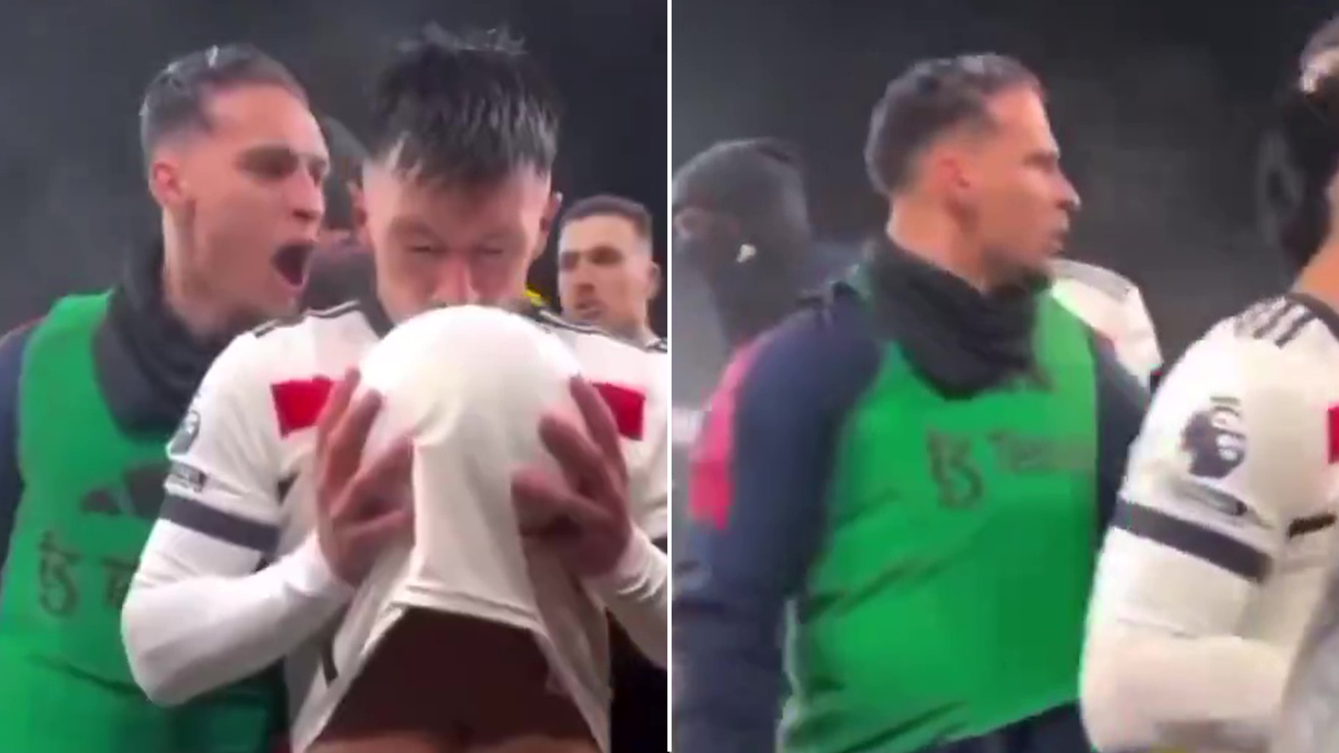 Antony branded 'most unintentionally funny guy' after footage of Man Utd star celebrating against Liverpool emerges