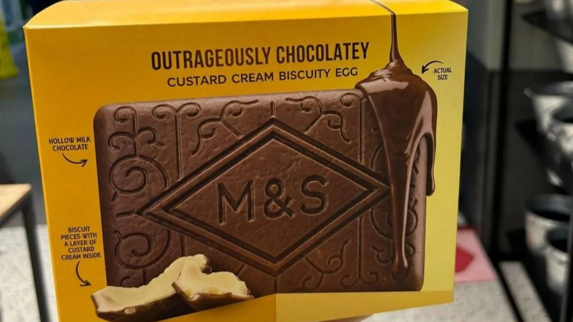 M&S accused of STEALING giant custard cream Easter egg design - after store fought Aldi over Colin the Caterpillar copy