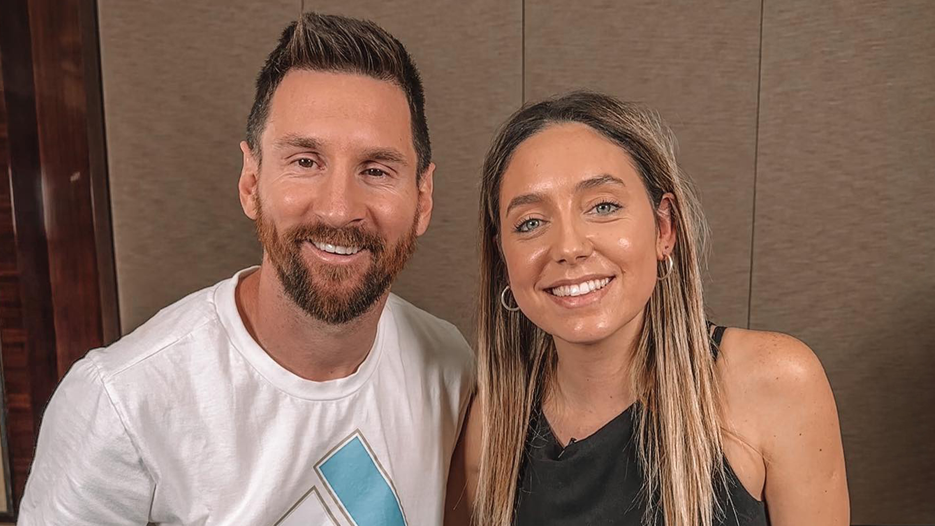 Glamorous sports presenter breaks silence on Lionel Messi affair rumours after 'flirty look' between pair went viral