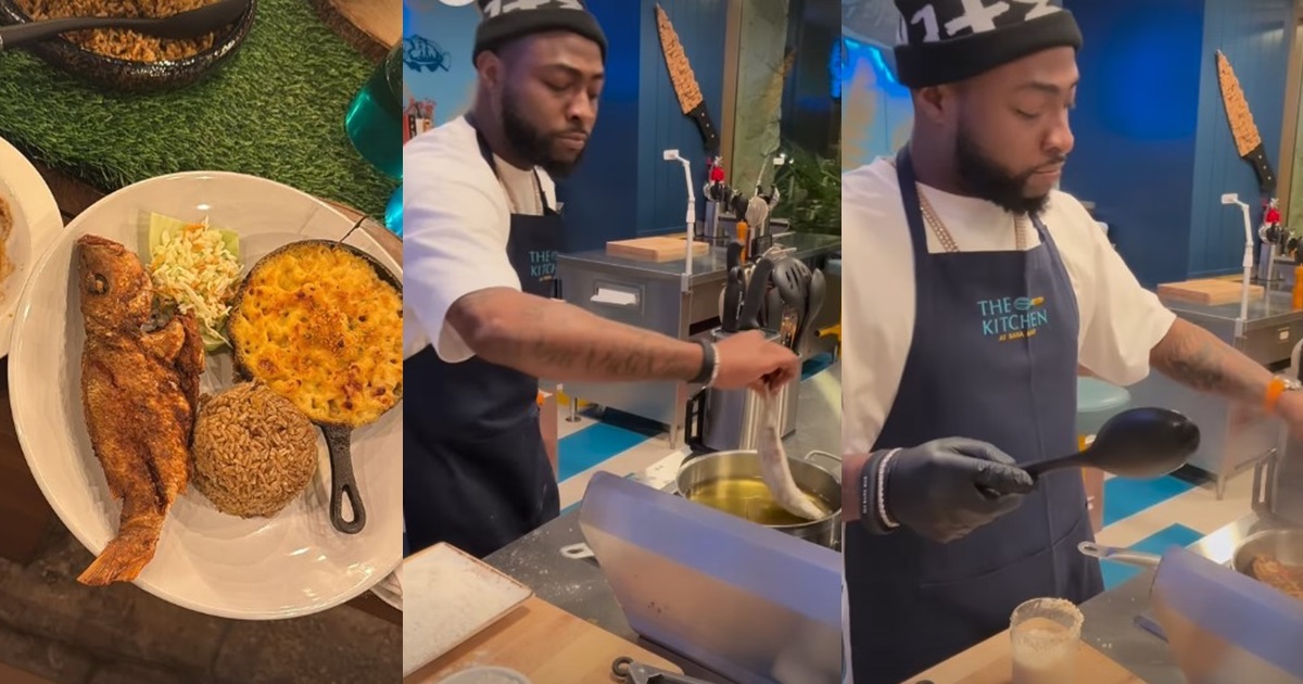 Singer, Davido set to wow Chioma with his cooking skills as he attends a cooking class in the Bahamas (VIDEO)