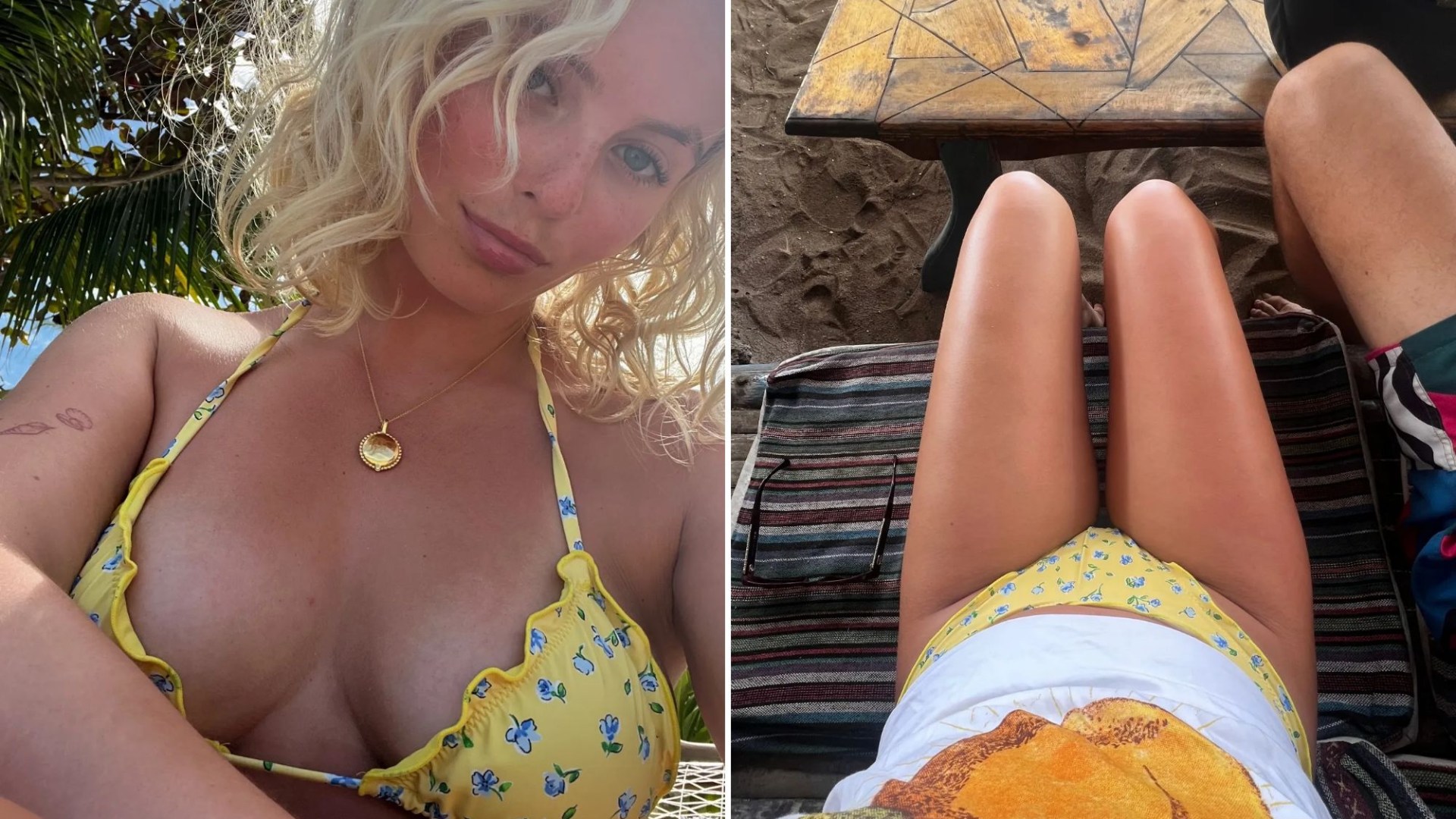 Doctor Who star Millie Gibson looks incredible as she soaks up the sun in a yellow bikini